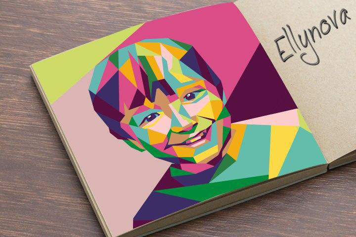 Портрет ребенка в стиле "Wpap"