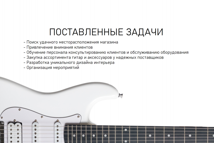 Открытие гитарного магазина