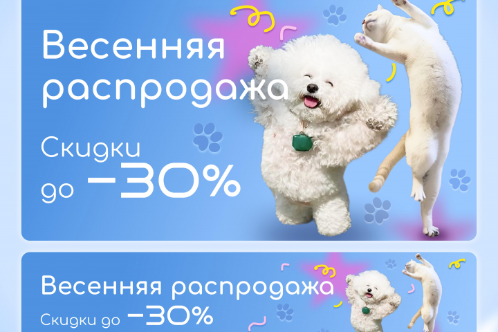 Баннер для сайта «4 лапы»
