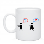 Белая кружка с нанесением