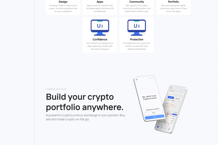 Лендинг биржи