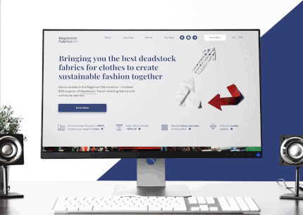 Landing Page для Beglarian Fabrics
