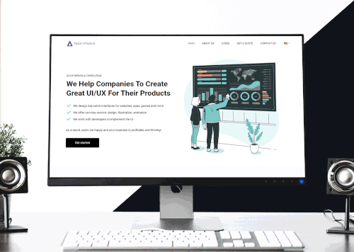 Сайт-визитка для студии UI/UX дизайна