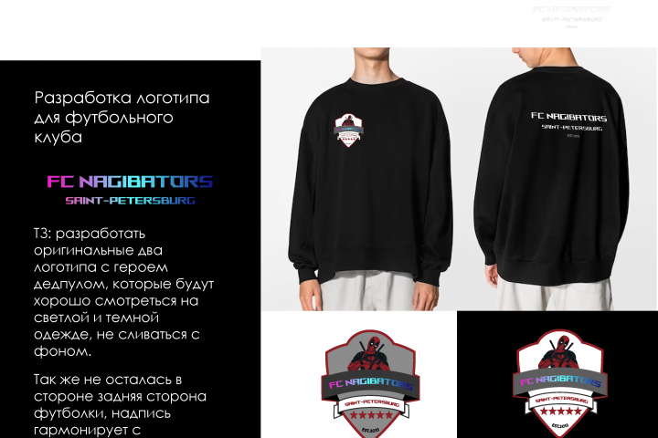 Разработка фирменного стиля для футбольного клуба Nagibators