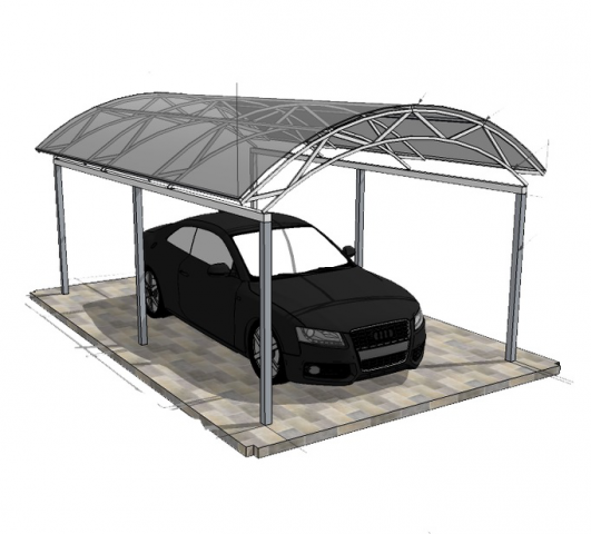 Навес для одного автомобиля