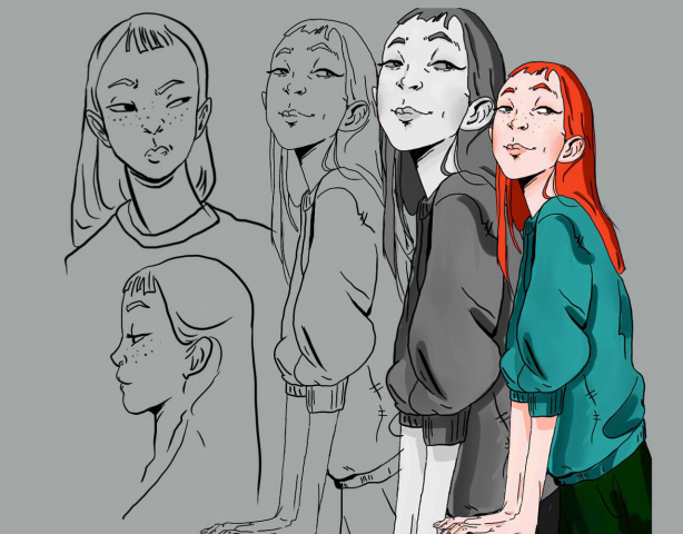 Рыжая девушка