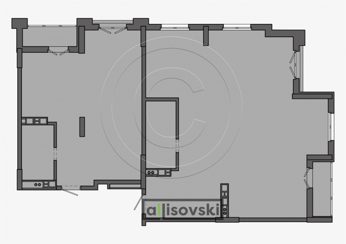 Исходная планировка квартиры. Обмер
