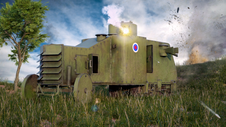 Броневик времен гражданской войны в России