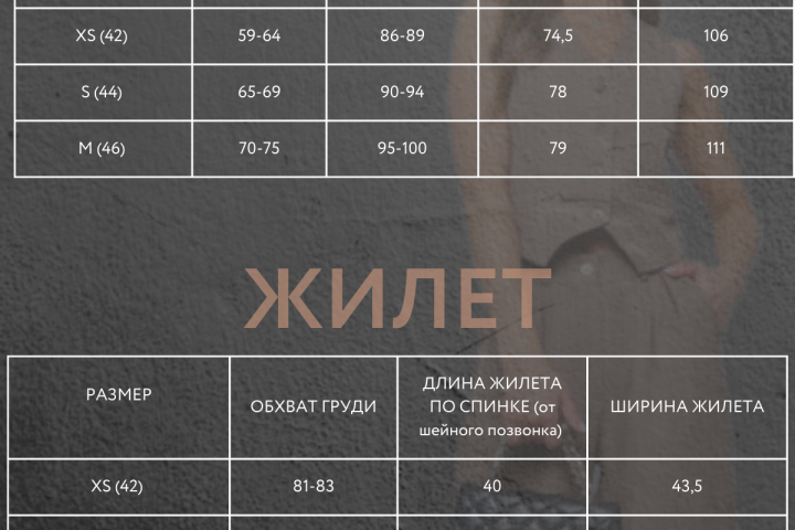 Инфографика для классического костюма