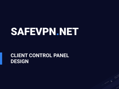 SafeVPN — Дизайн панели управления VPN-аккаунтом