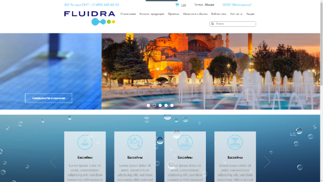 Сайт по продаже технологии для бассейнов Астралпул