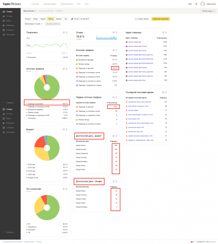 Визовая Компания (Метрика за месяц)