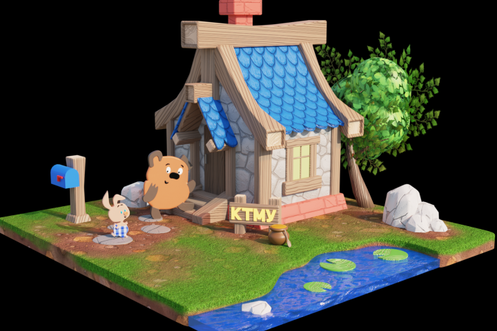 Вини пух и Пятачок идут учиться