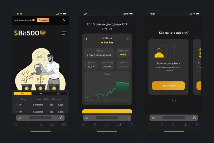 Криптовалютная инвестиционная платформа - SBIT500 (Java/React)