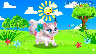 тизер Мультфильм Кошечка на поляне с бабочками