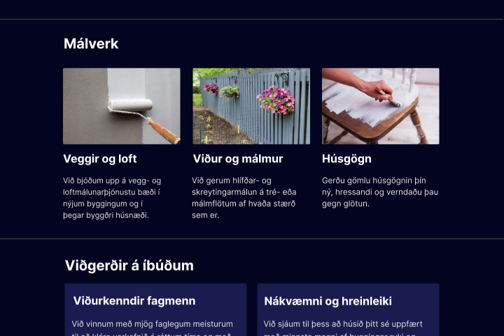Дизайн сайта для компании "Mikroverk"