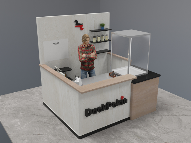 3D-модель островка в ТЦ для DuckPekin