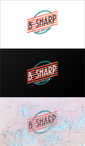 B-Sharp. Логотип студии обучения на гитаре