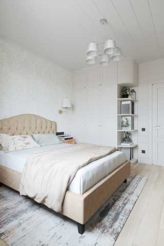 Шкаф со скругленными угловыми полками