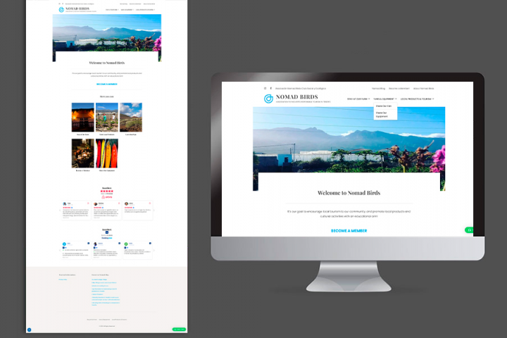 Корпоративний сайт "Nomad Birds"