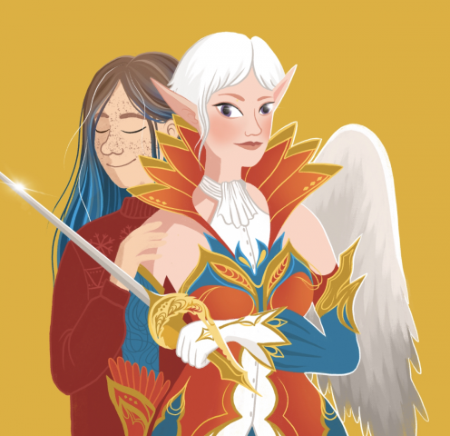 Иллюстрация с героиней игры