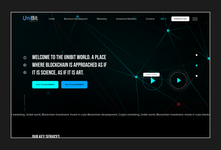 Дизайн сайта для компании UniBit