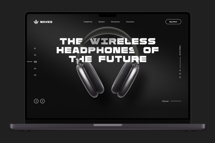 Сайт для магазина аудиотехники