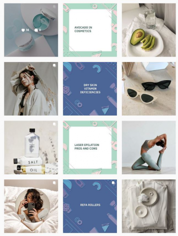 Оформление ленты Instagram мобильного приложения