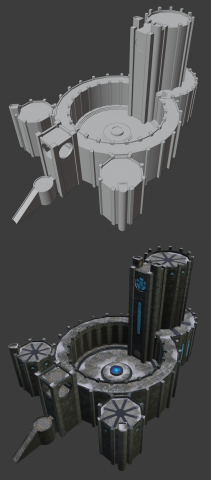 3d Low poly Архитектура