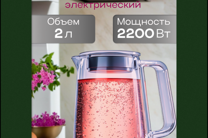 Инфографика для маркетплейсов: Электрический чайник