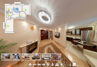 Виртуальный тур по квартире с интерактивным ганпланом