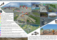 - решение входной группы и центральной площади