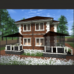 проект АР дом из пеноблока 11х17м