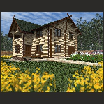 проекты домов из бревна Летний особняк