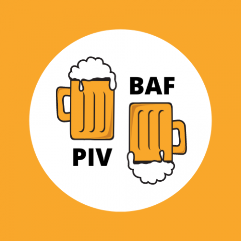 Логотип для пивного магазина "PIV BAF"