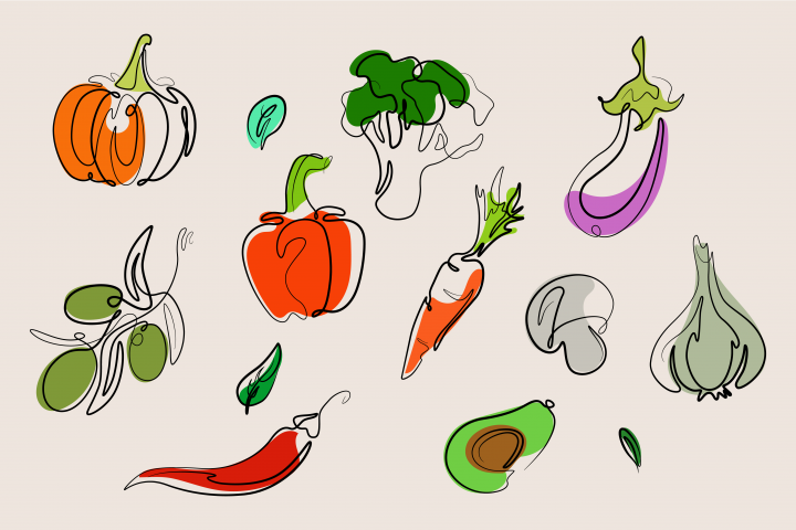 Иконки на тему овощей