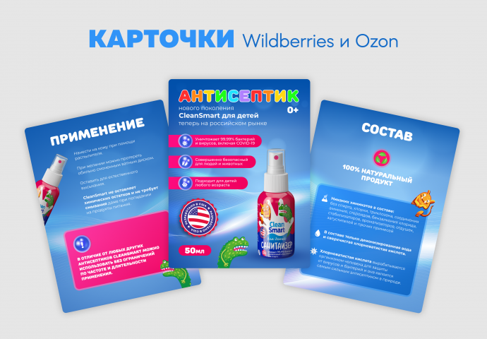 Карточки WB и OZON для антисептика
