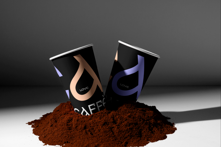 Логотип и фирменный стиль для кофейни "Сaffe"