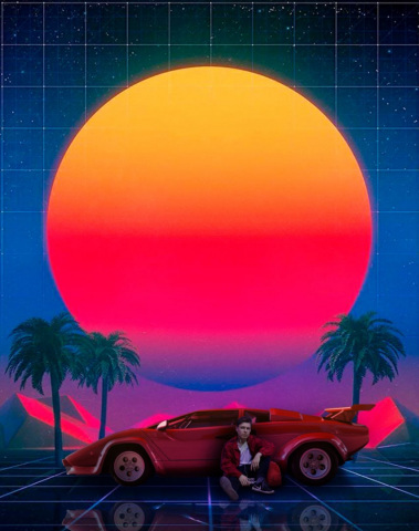 обработка фото в стиле ретровейв