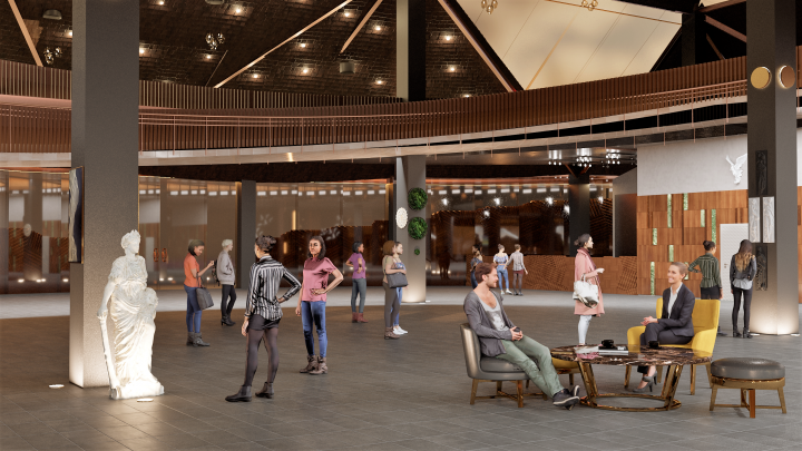 Интерьер выставочного павильона