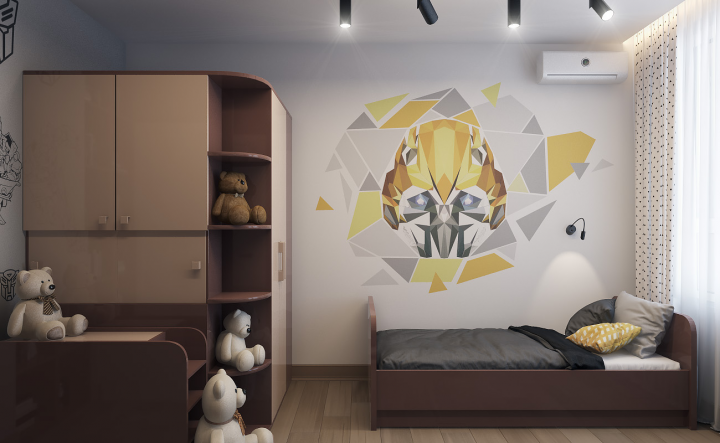 Дизайн детской для мальчика в стиле "Трансформеры"