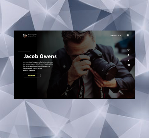 Лендинг для фотографа и видеооператора