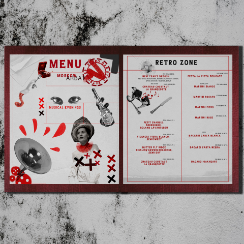 Menu for Bar