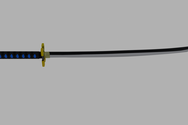 3Д модель катаны(Аниме Demon slayer)
