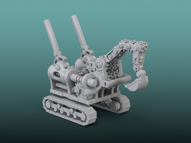 Механический гусеничный экскаватор