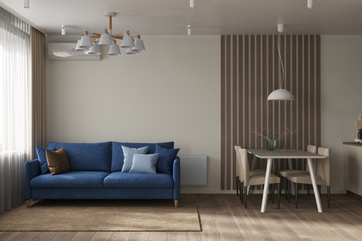 Кухня-гостиная S=23м2. Тюмень. ЖК Республика.