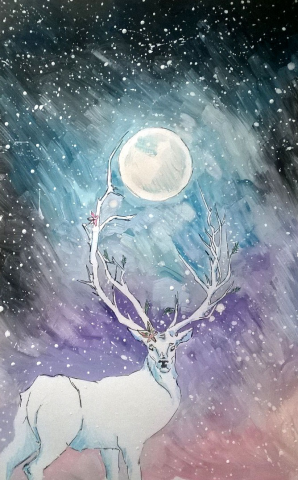 Snow deer