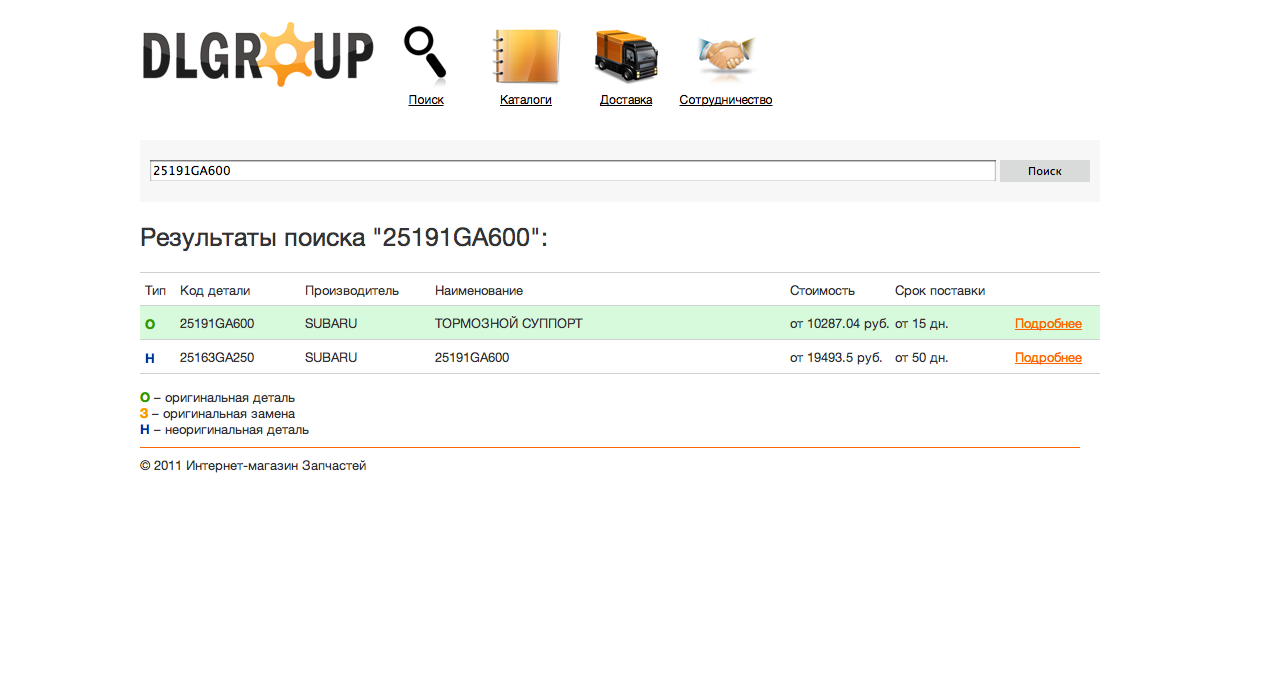 Поиск запчасти 25191GA600 в базе данных.png
