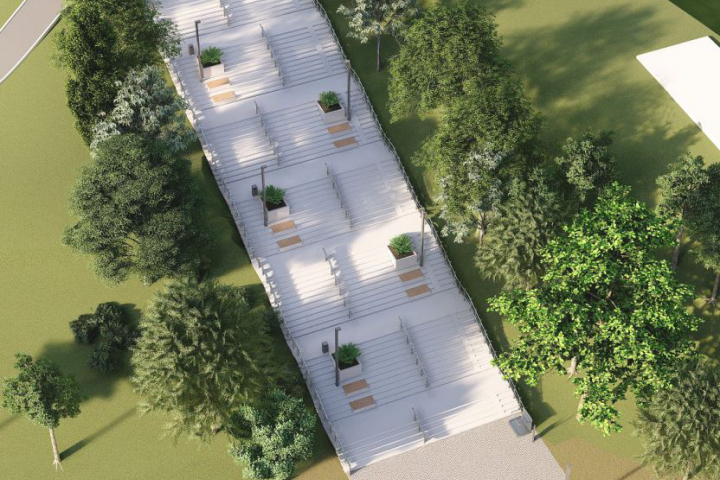 Лестница с ул. Тургенева к Амурскому бульвару в г. Хабаровск