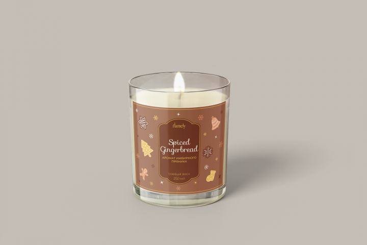Этикетка для свечи "Spiced Gingerbread"